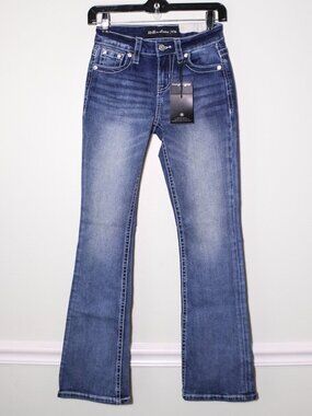 Stella In Dreams Mid Rise Bootcut Jeans Embellished Denim Y2k Size 3/26
